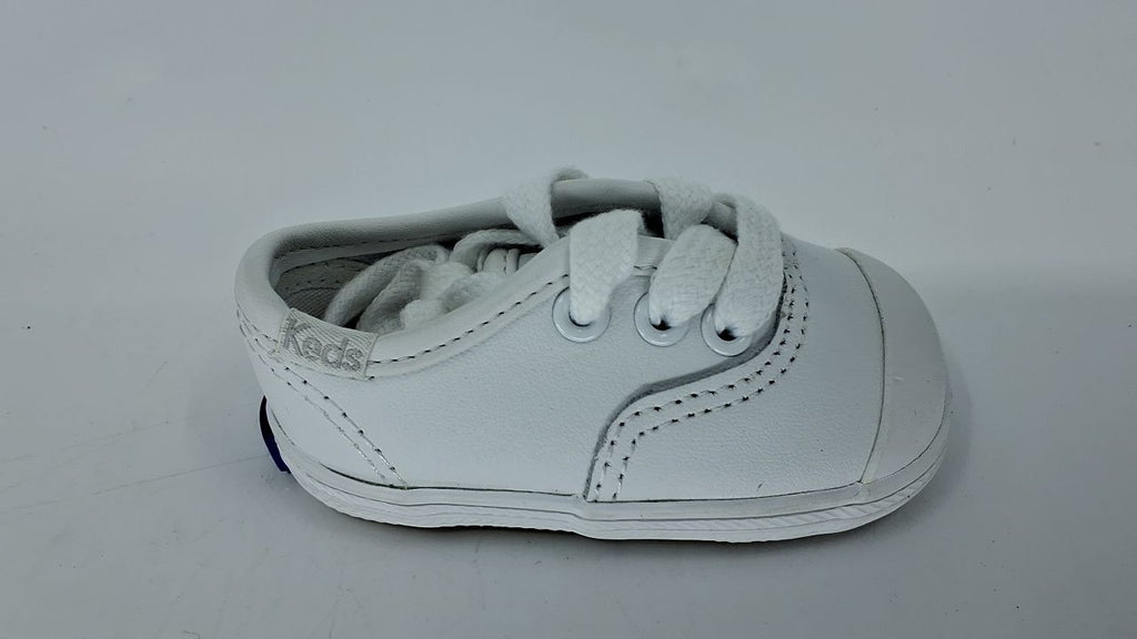 Keds Kid's Champion Lace Toe Cap Sneaker, White, 1 Medium Little Kid
