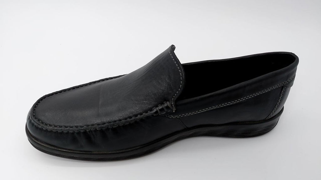 ECCO mens Lite Moc Classic Driving Style Loafer, Black Smooth, 10-10.5 US