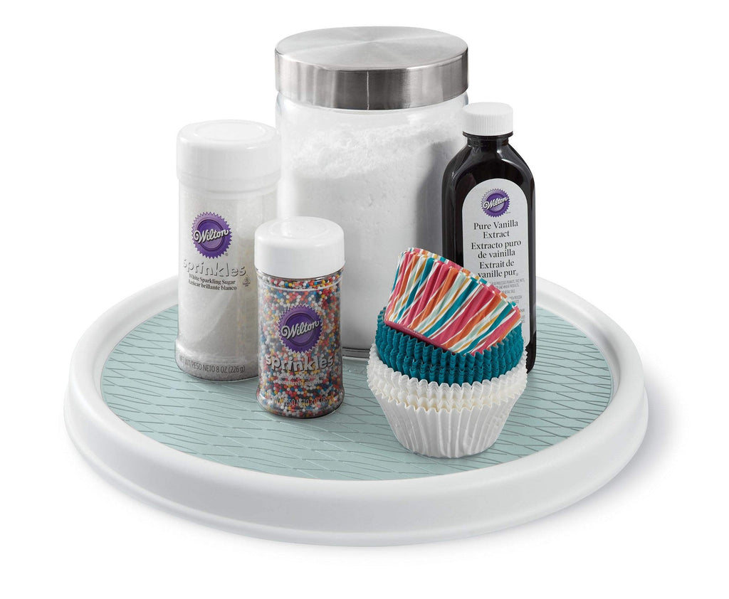 Copco Basics Non-Skid Pantry Cabinet Lazy Susan Turntable, 12-Inch, Blue