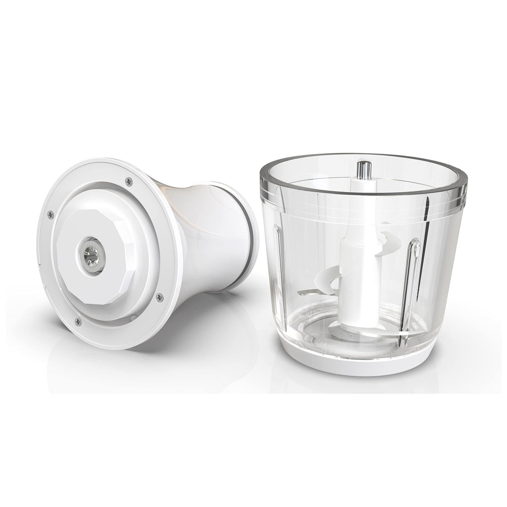 TAYAMA 2.5 Cup White 200W Mini Chopper 4-Layer Blade Food Processor, Medium