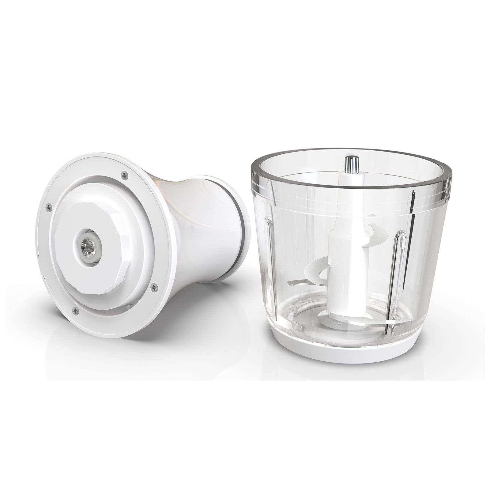 TAYAMA 2.5 Cup White 200W Mini Chopper 4-Layer Blade Food Processor, Medium