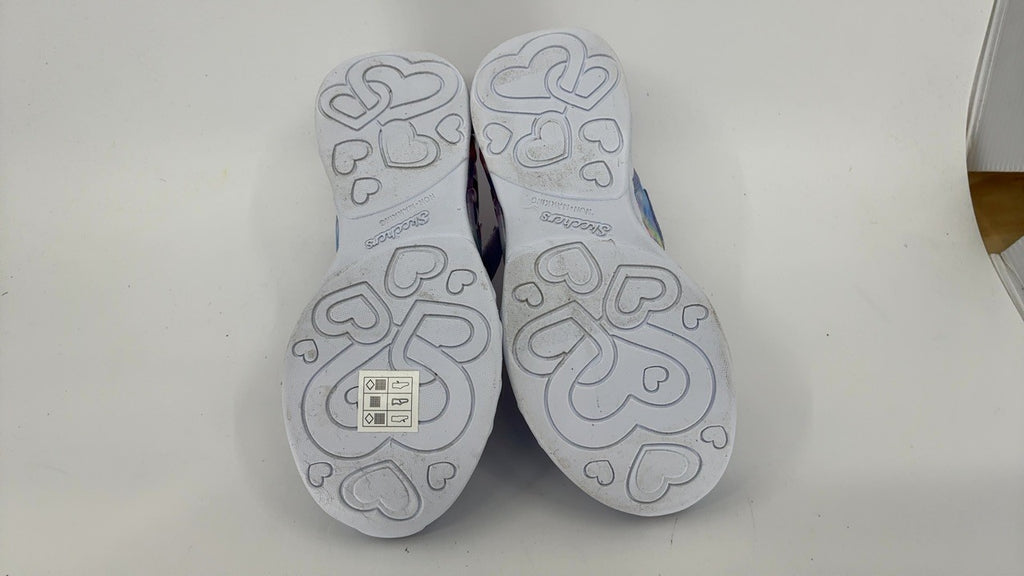 Skechers Kids Infinite Heart Lights Sneaker, Lavender/Multi, Size 1