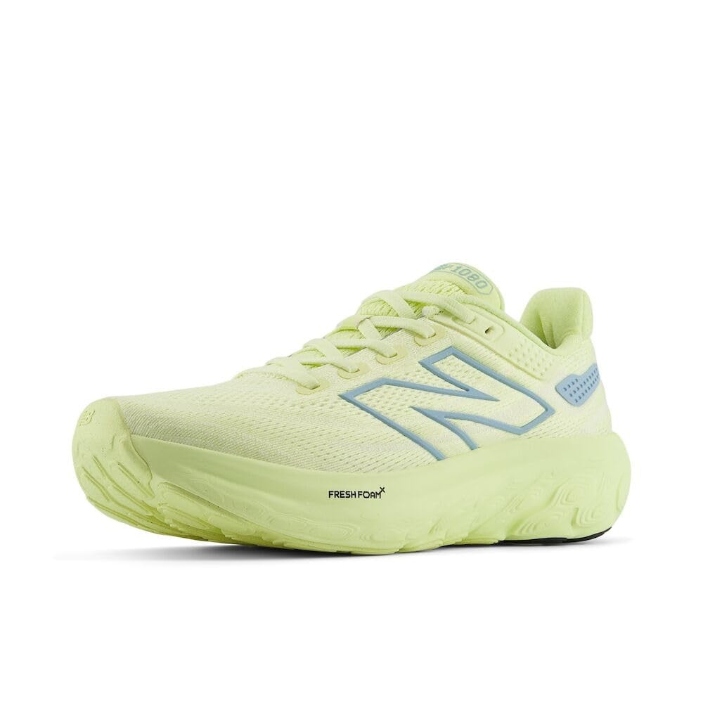 New Balance W1080V13 Women's Running Shoe 9W Limelight/Chrome Blue