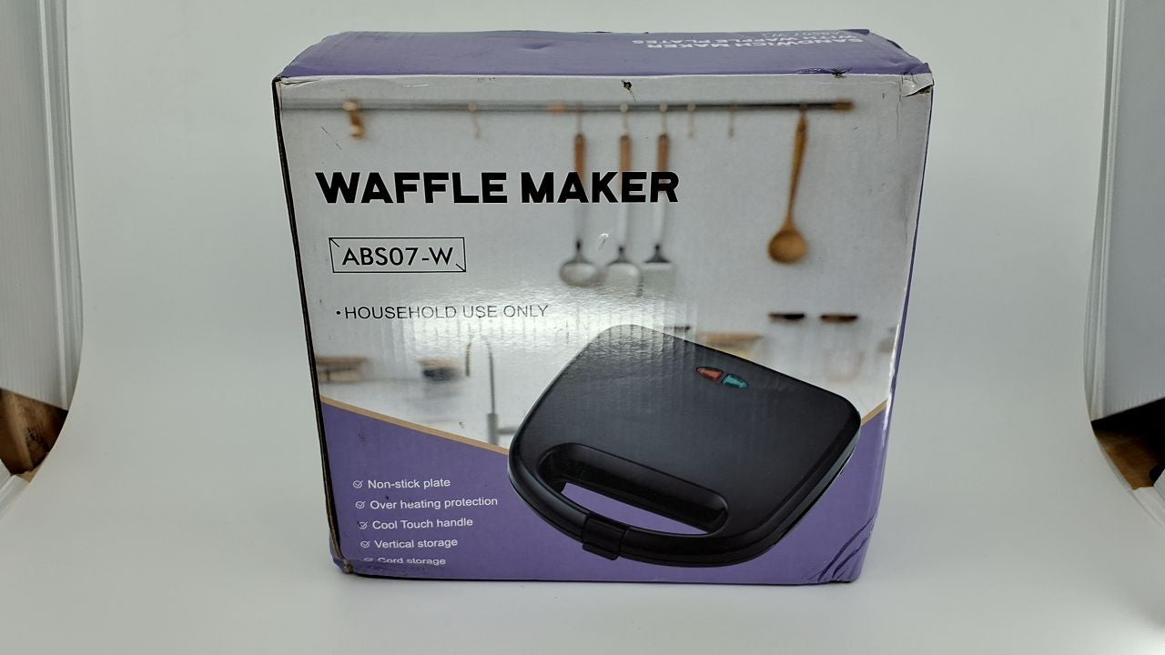 OSTBA 750W Waffle Maker 2 Slice Non-Stick Compact Design