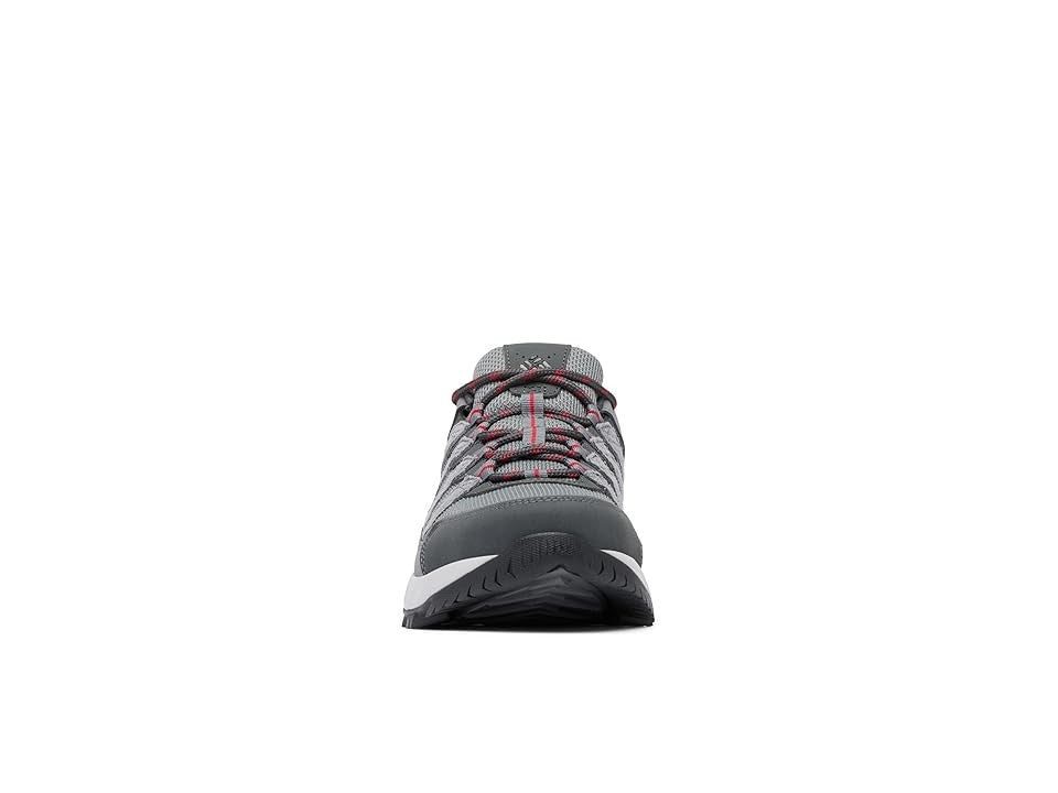 Columbia Men's Strata Trail Low, Titanium Grey Steel/Mountain Red, 10.5