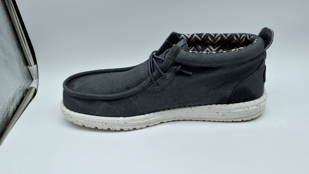 Hey Dude Men's Wally Mid Grey Slip-On Shoes Size 12 Lightweight