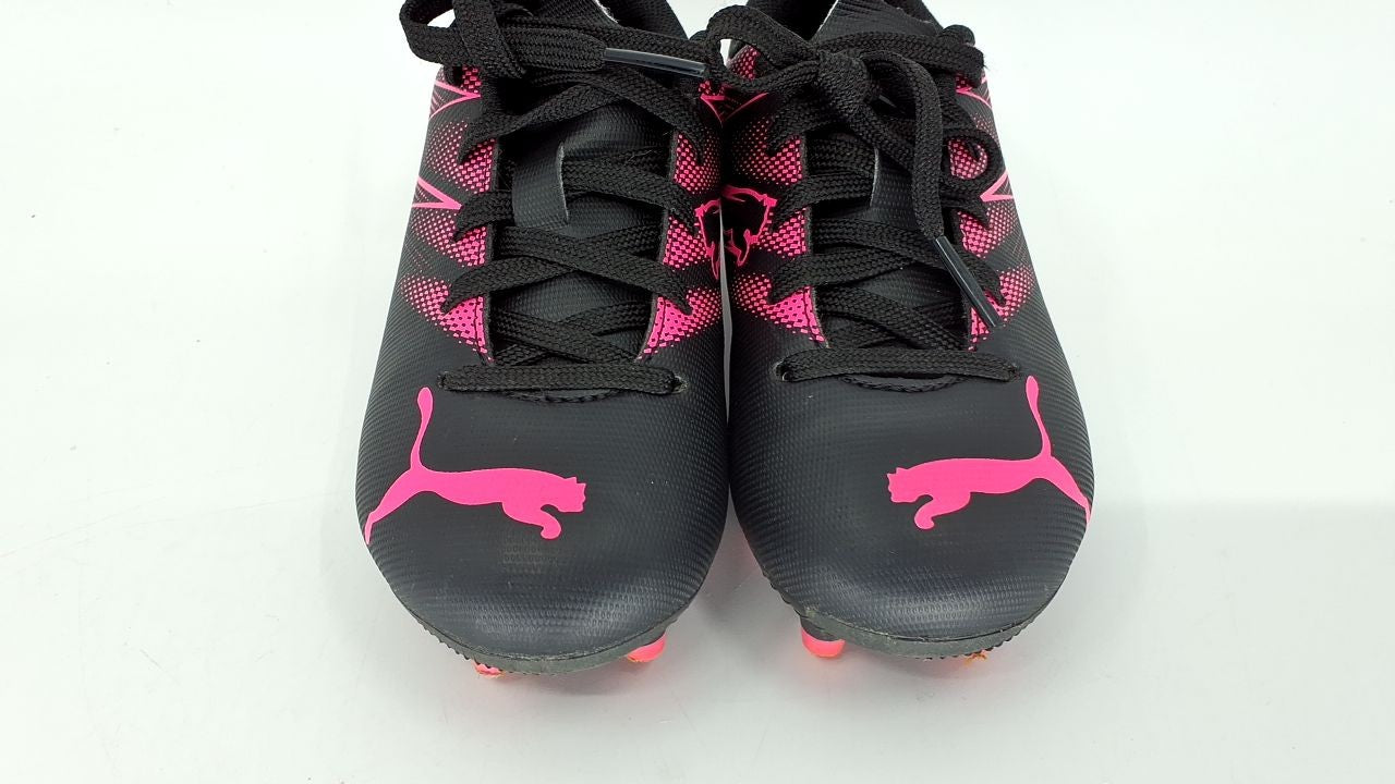 PUMA Attacanto Firm Soccer Cleats, Toddler 10, Black-Poison Pink