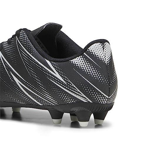 PUMA Attacanto Firm AG Soccer Cleats, Black-Silver Mist, 13 Little Kid