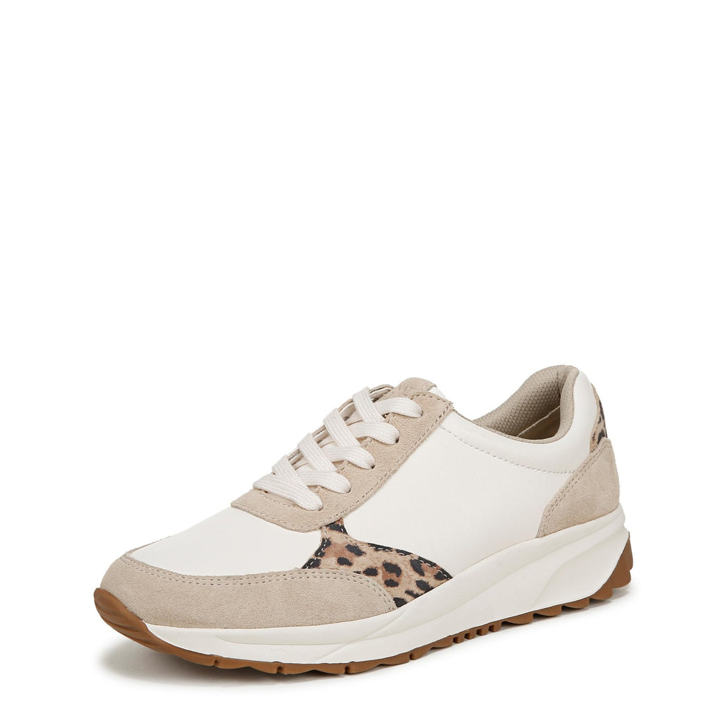 Naturalizer Shay Lace Up Fashion Sneakers 11W Leather White/Leopard
