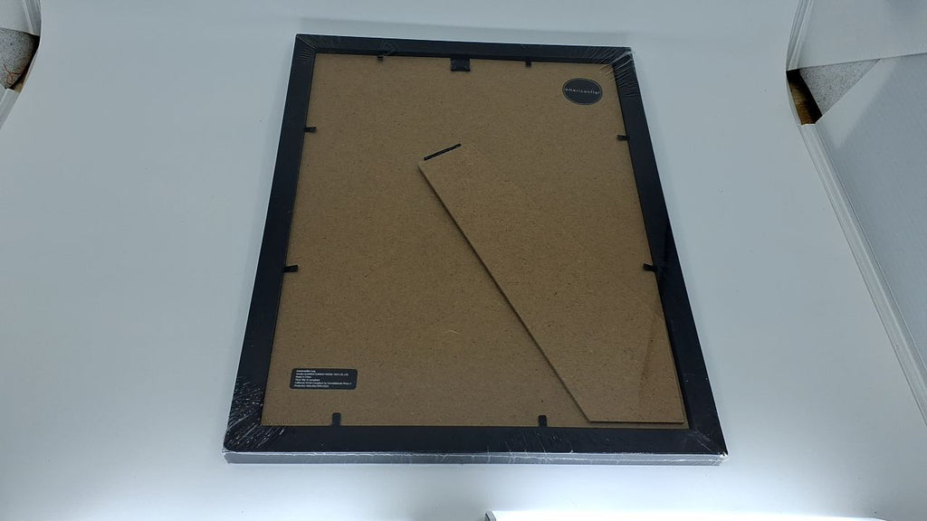 11x13 Black Picture Frame w/ Mat for 8x10 - Shatter Resistant Glass