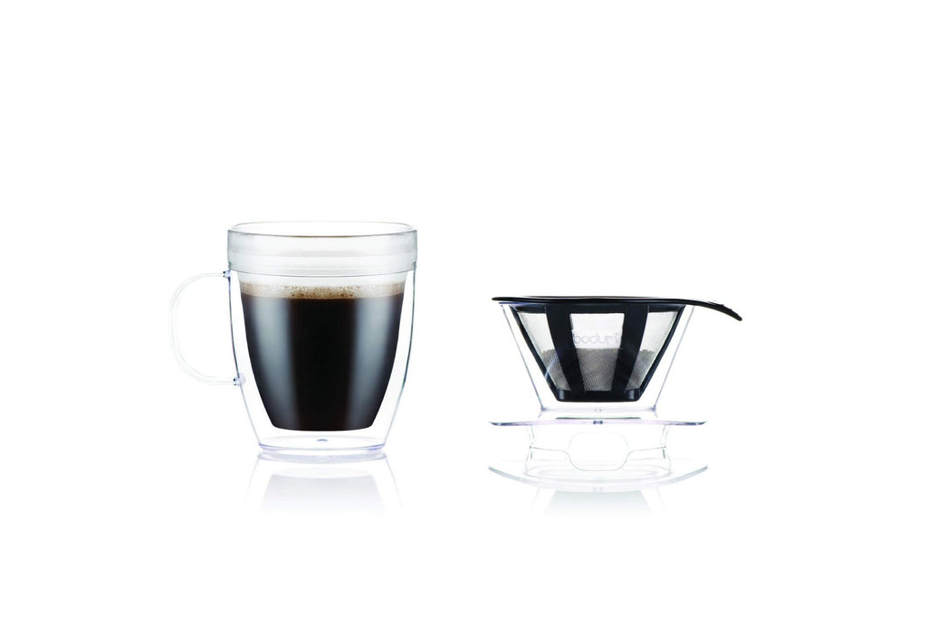 Bodum 12oz Coffee Dripper Set w/Double Wall Mug & Stainless Steel Filter