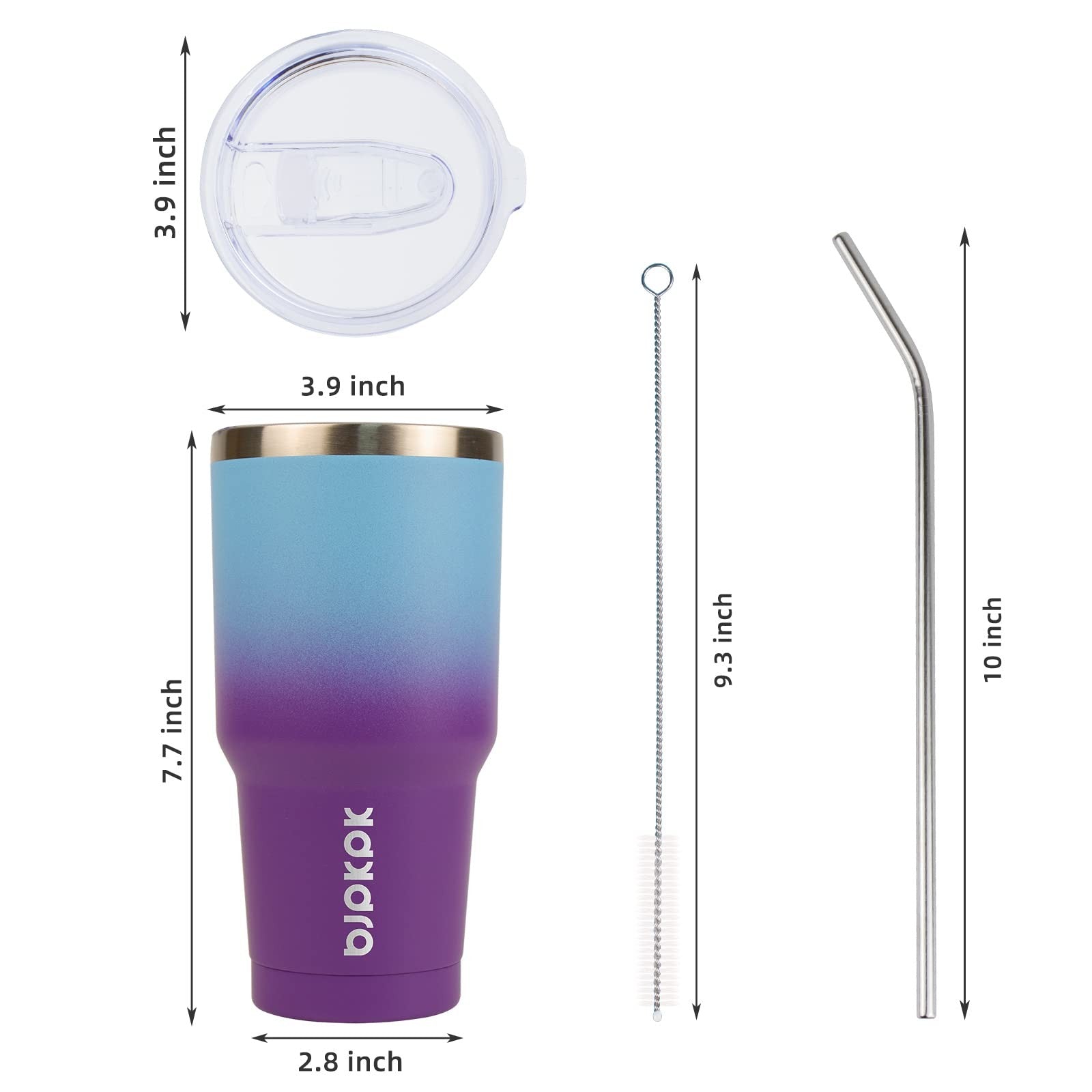 30oz Ocean Dream Tumbler - Stainless Steel, Vacuum Insulated, w/ Lid & Straw