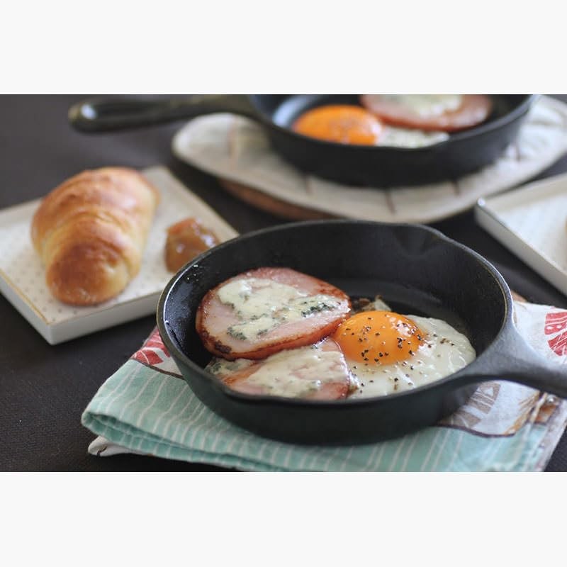 6.5 Inch Lodge Cast Iron Skillet - Pre-Seasoned, Black, Versatile Cooking