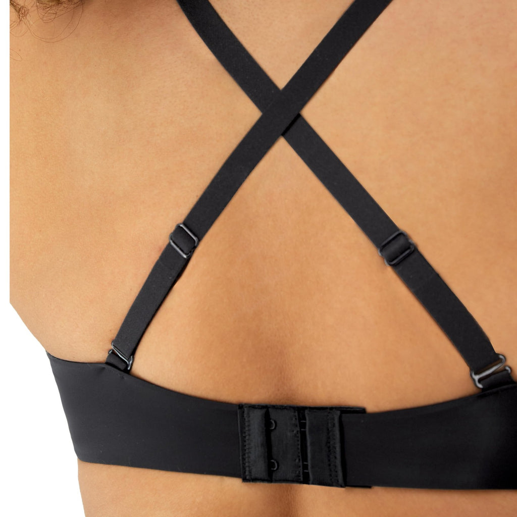 Maidenform 38C Black Underwire Demi Bra, Convertible T-Shirt Style