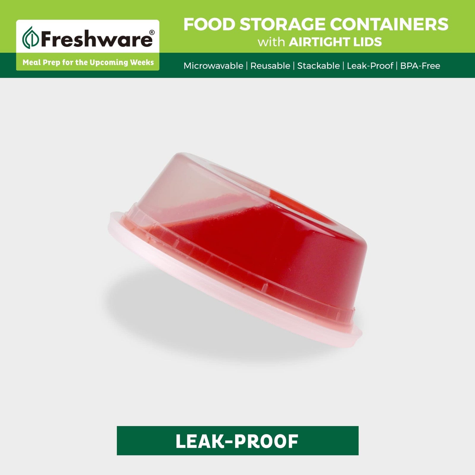 Leakproof 8 oz Food Storage Containers - 50 Set, Stackable & BPA Free