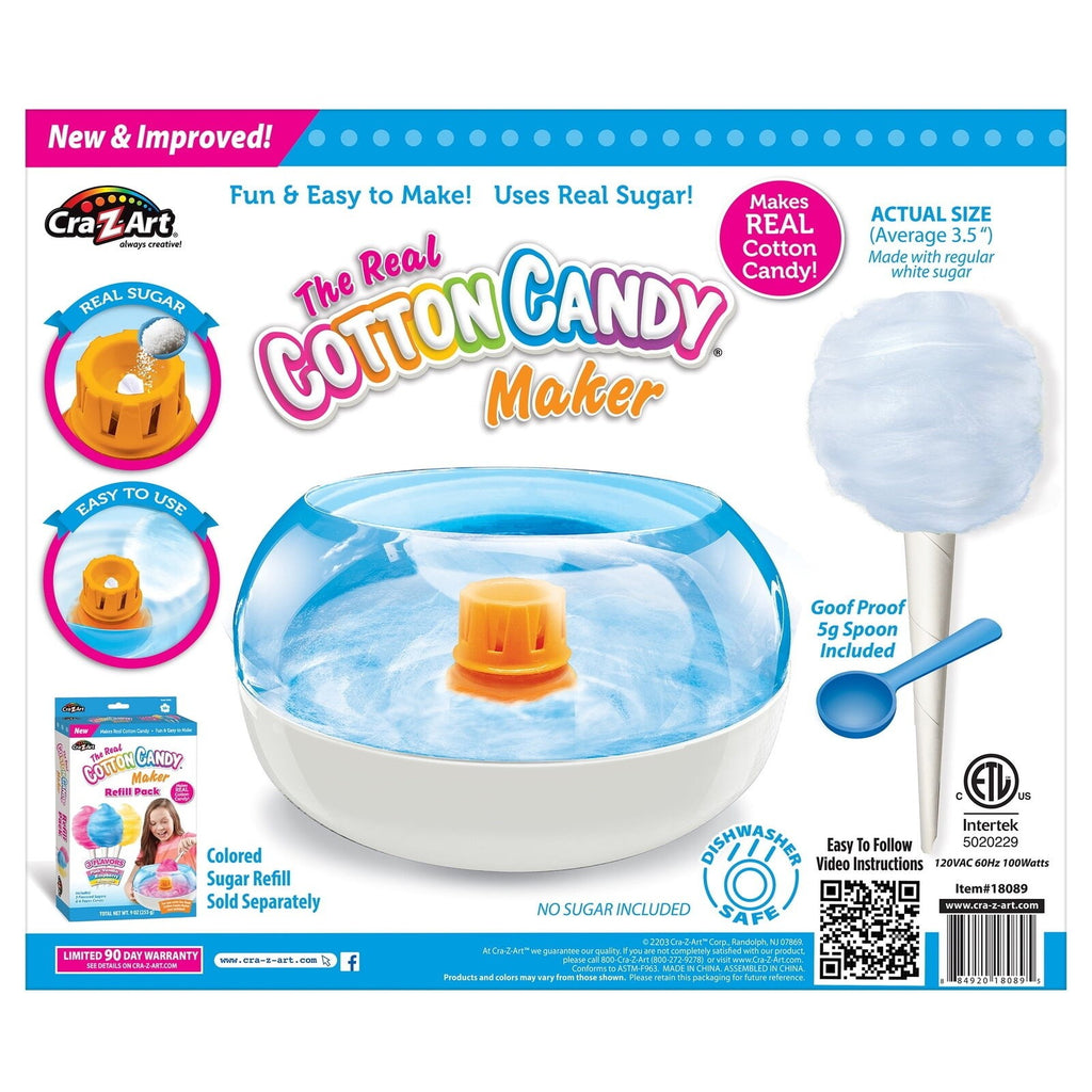 Cra-Z-Art Cotton Candy Maker with Paper Cones and Spoon  100w