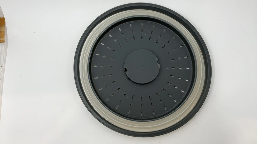 Charcoal Microwave Splatter Cover, Medium Silicone, Multi-Use Kitchen Tool