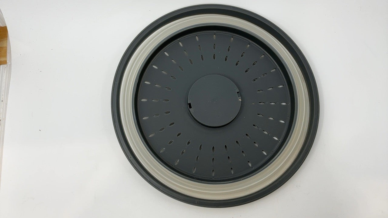 Charcoal Microwave Splatter Cover, Medium Silicone, Multi-Use Kitchen Tool