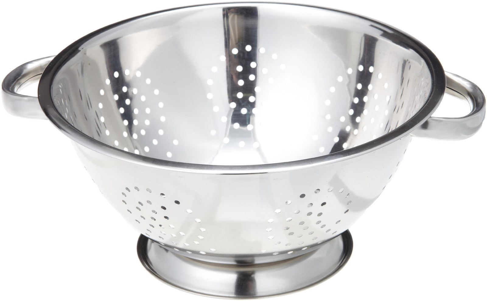 5Qt Stainless Steel Colander - Heavy Duty, Easy Grip, Dishwasher Safe