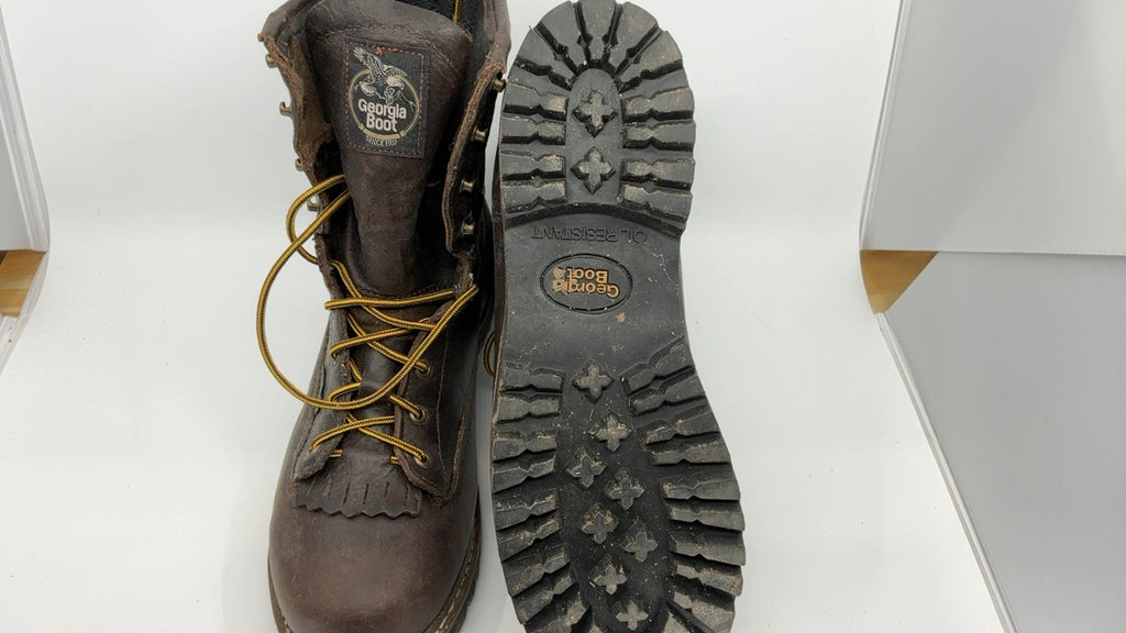 Georgia Boot Waterproof Lace-To-Toe Work Boot, Soggy Brown, Size 12(M)