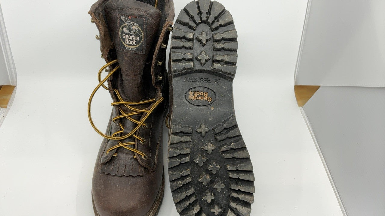 Georgia Boot Waterproof Lace-To-Toe Work Boot, Soggy Brown, Size 12(M)