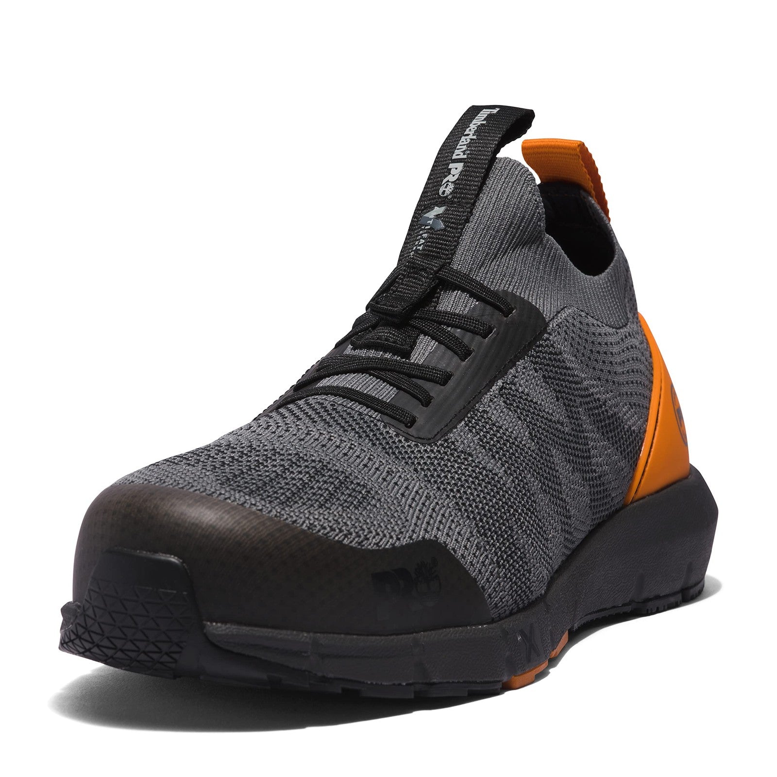 Timberland PRO Men's Radius Knit Safety Toe Slip-On Work Shoe 9M Grey/Orange