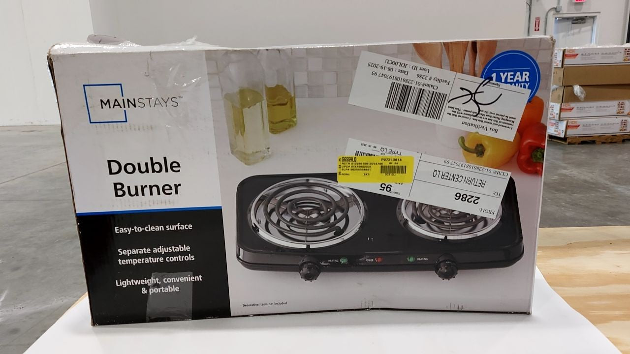 Mainstays Portable Double Burner and Hot Plate  120V~ 1800W