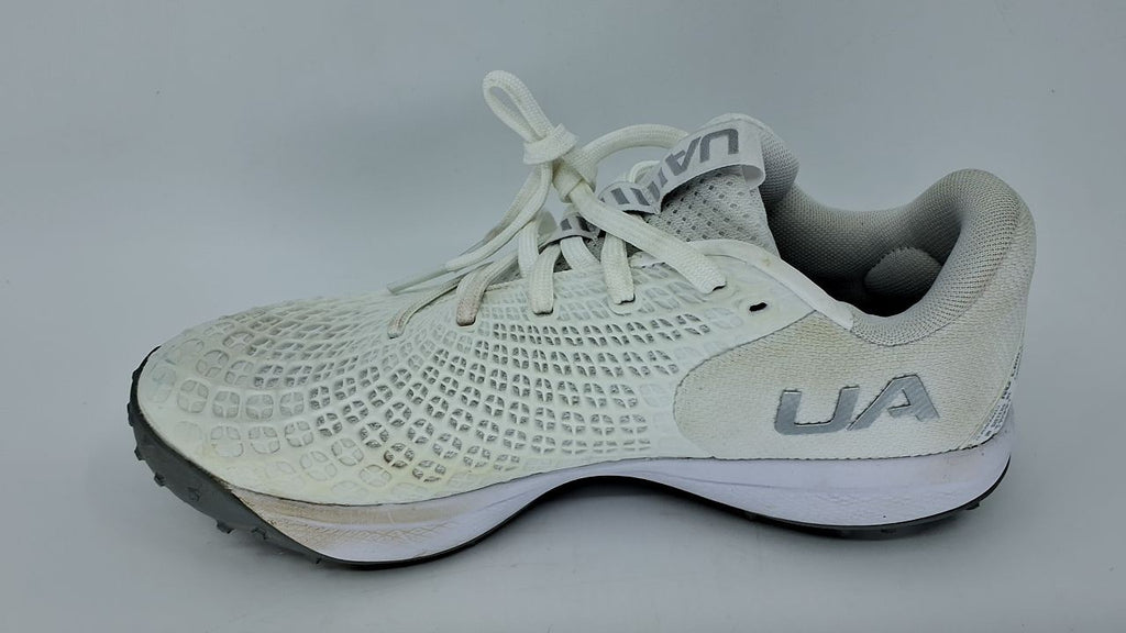 Under Armour Women's Glyde 2.0 Turf, (100) White/White/Metallic Silver, 9, US