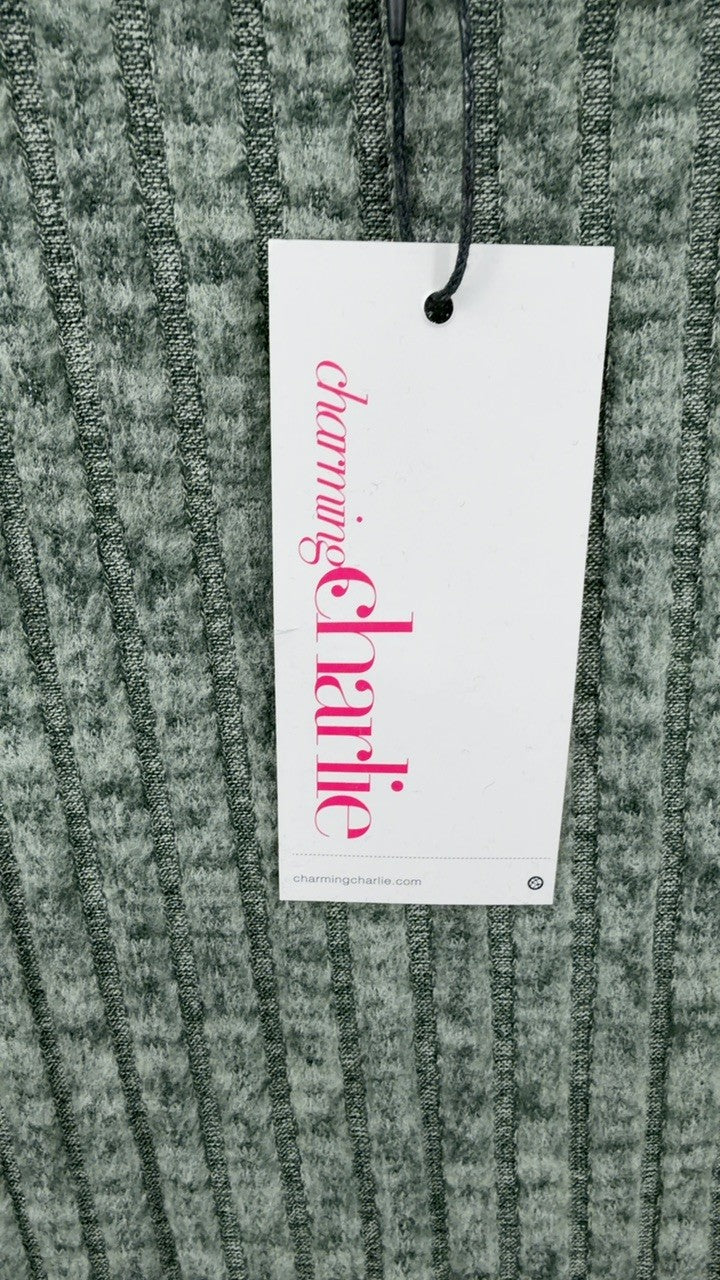 Ribbed Knit Decor Button Long Sleeve T-Shirt