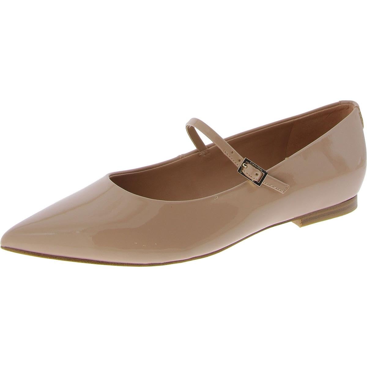 Calvin Klein Women's Kamryn Flat, Light Pink Patent 680, 10
