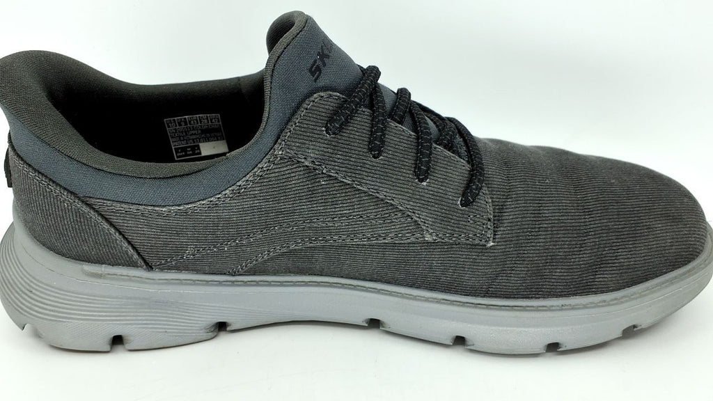 Skechers USA Men's Men's Arch Fit Garza-Thaddeus Bungee, Char (Charcoal), 10