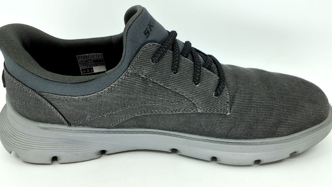 Skechers USA Men's Men's Arch Fit Garza-Thaddeus Bungee, Char (Charcoal), 10