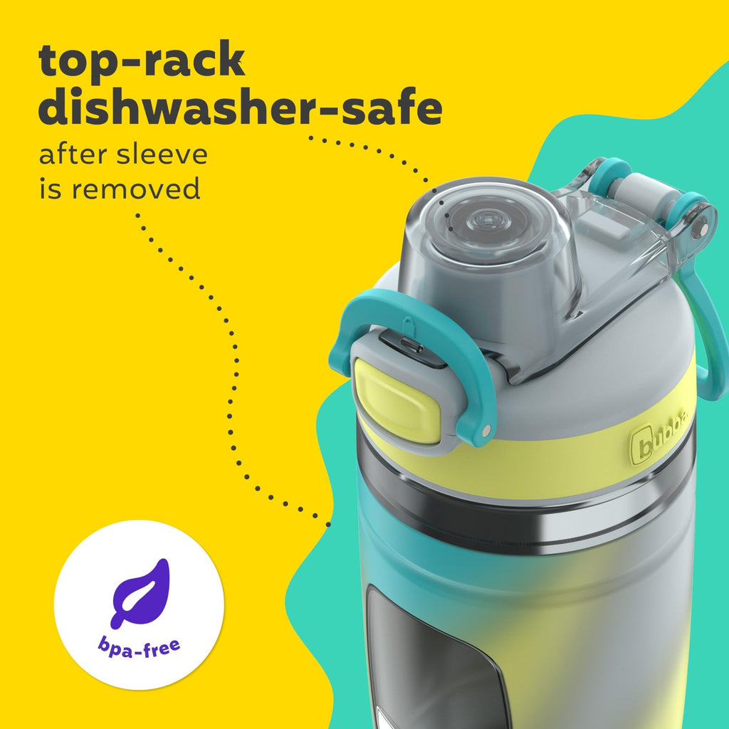 Bubba Kids Flo 16oz Water Bottle 2-Pack w/ Silicone Sleeve Light Stone Tie Dye