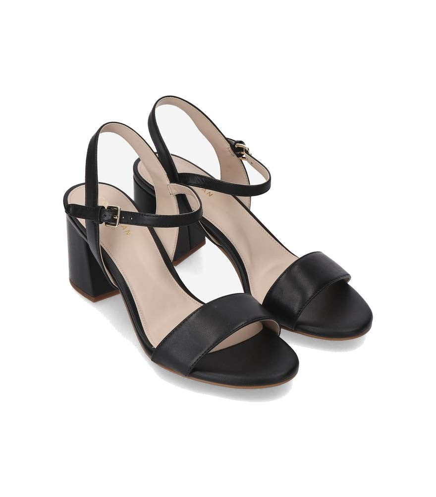 Cole Haan womens JOSIE BLOCK HEEL SANDAL (65MM),Black Leather,8.5 M US