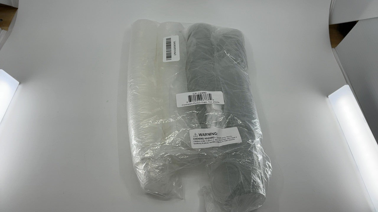 1 Oz Clear Plastic Portion Cups w/ Lids - 200 Sets, Meal Prep, Souffle