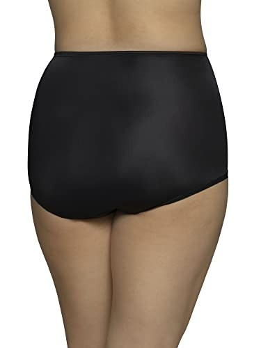 Size 7 Vanity Fair Brief #15712, Midnight Black, Comfortable Nylon