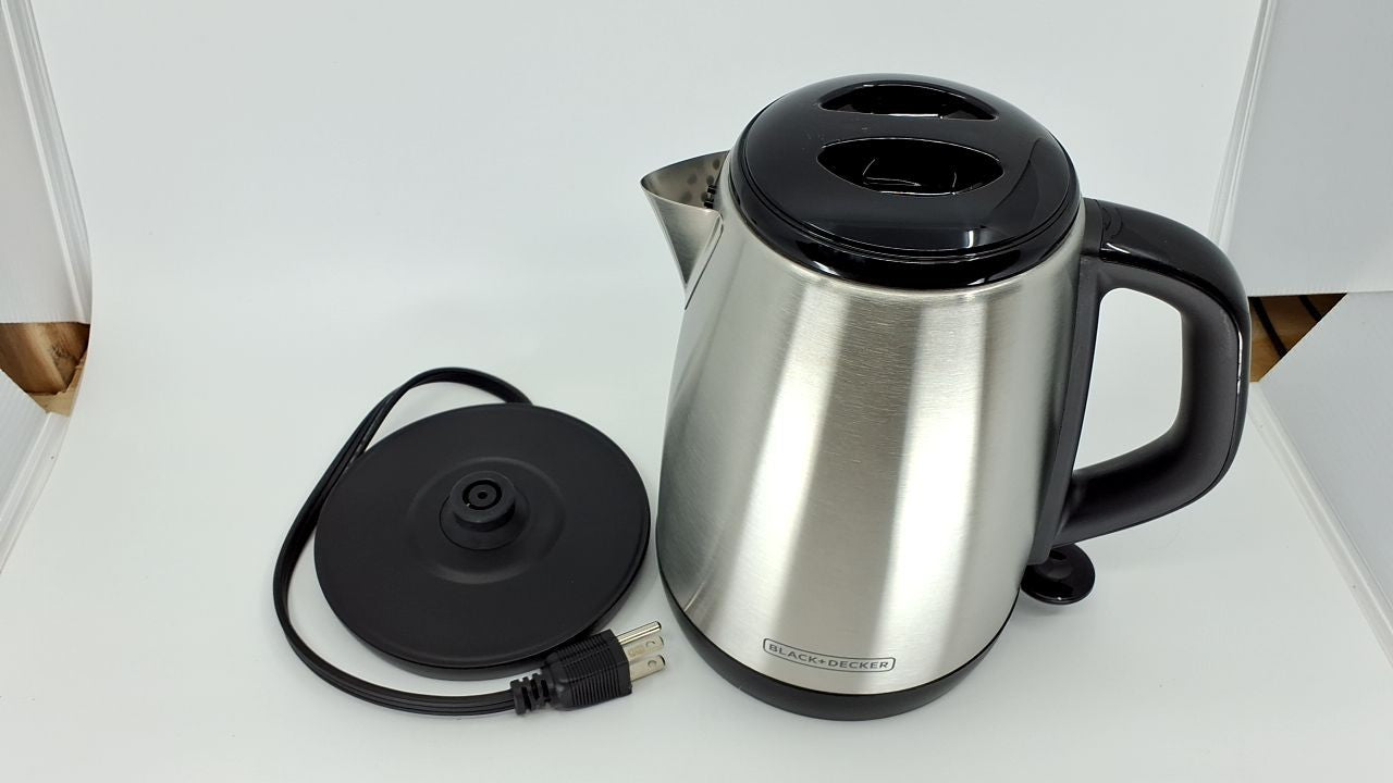 Electric Kettle 1.7L Cordless, Rapid Boil Tech, Auto Shutoff, Stainless Steel