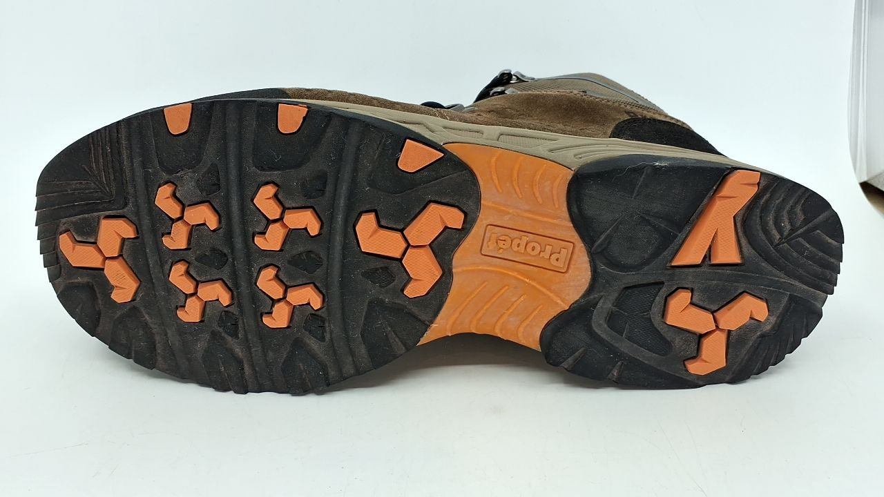 Propét Men's Conrad Waterproof Hiking Boots, Gunsmoke/Orange, 11 XX-Wide US
