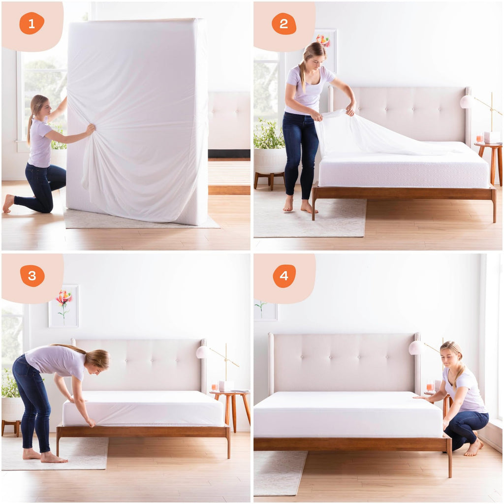 Full Size Waterproof Mattress Protector - Zippered Encasement, White