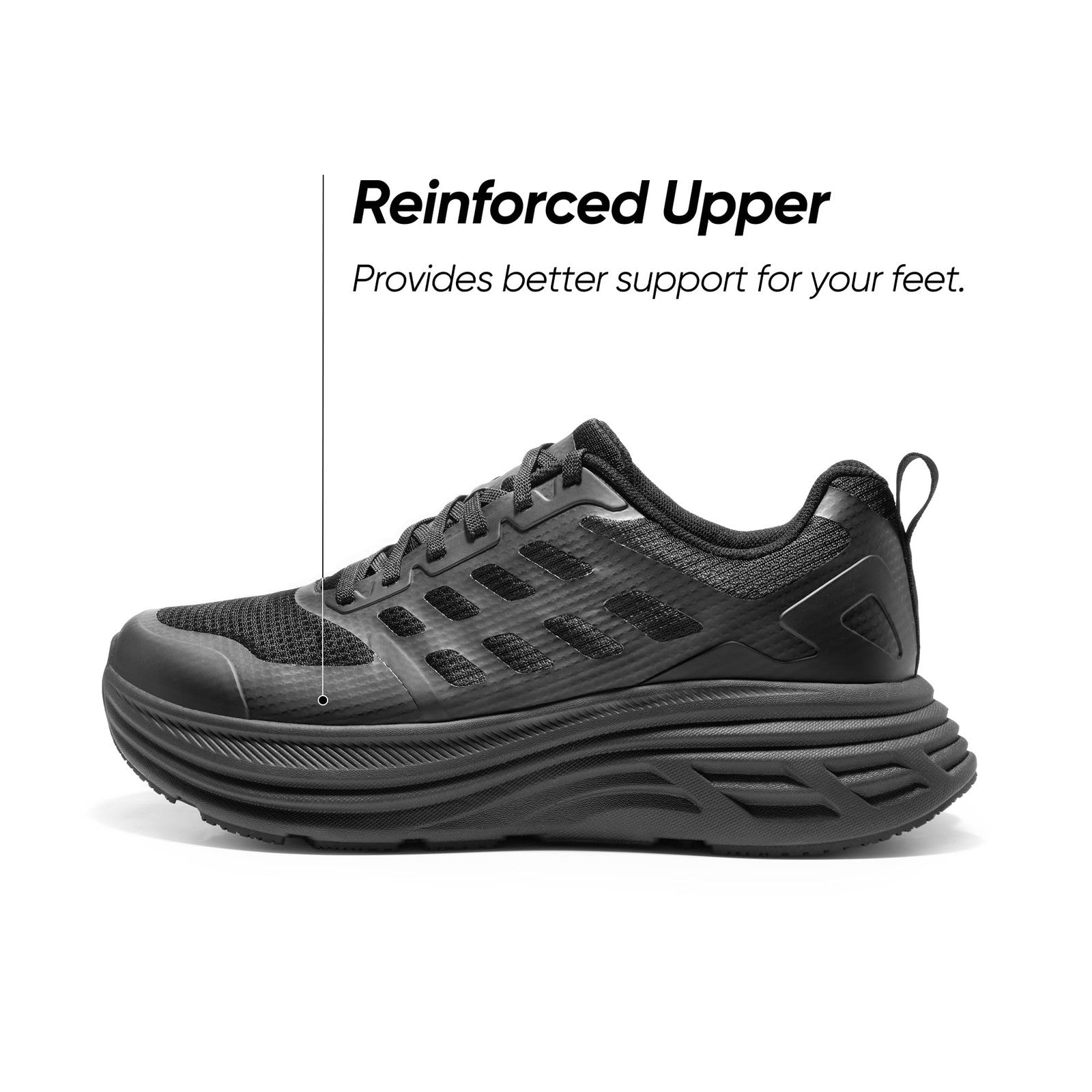 NORTIV 8 Men's Size 12 All Black Athletic Shoes for Walking & Running