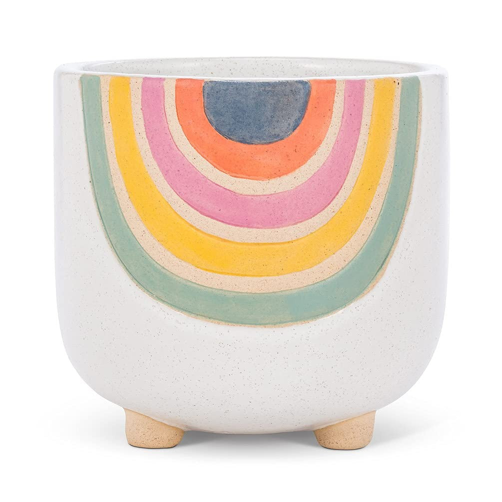 Abbott Collection Small Rainbow Planter with Legs, 4" H