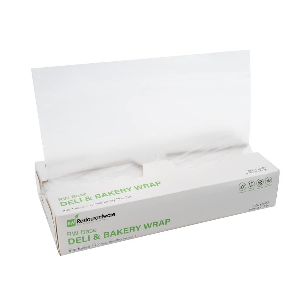 10.75 x 12 Inch Plastic Deli Sheets, 1000 Interfolded Wraps, Clear