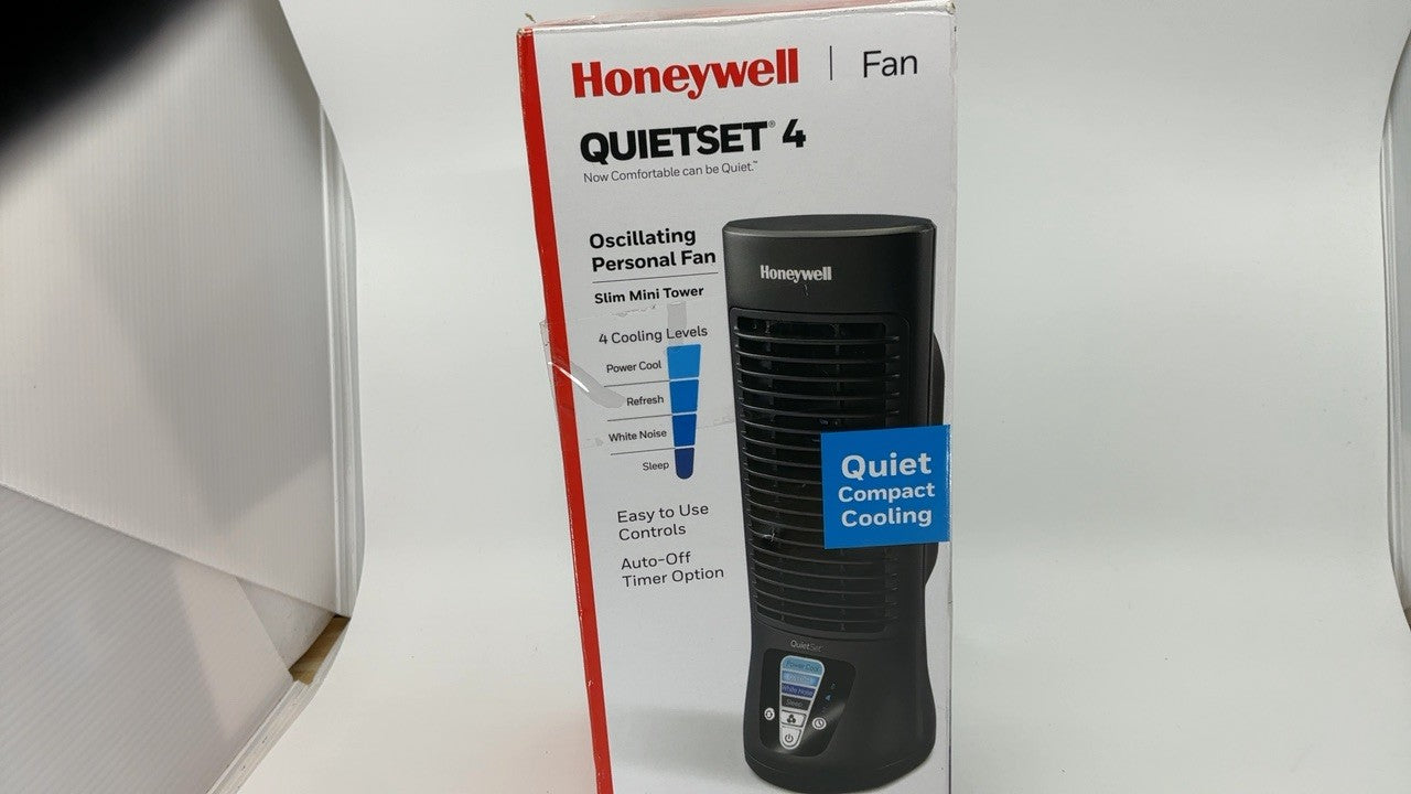Honeywell Oscillating Table Fan, Compact 13in, Quiet Operation, Black