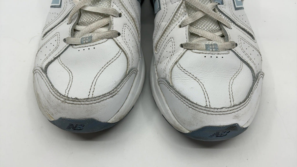 New Balance 608 V5 Women's Cross Trainer, White/Light Blue, Size 9 Wide