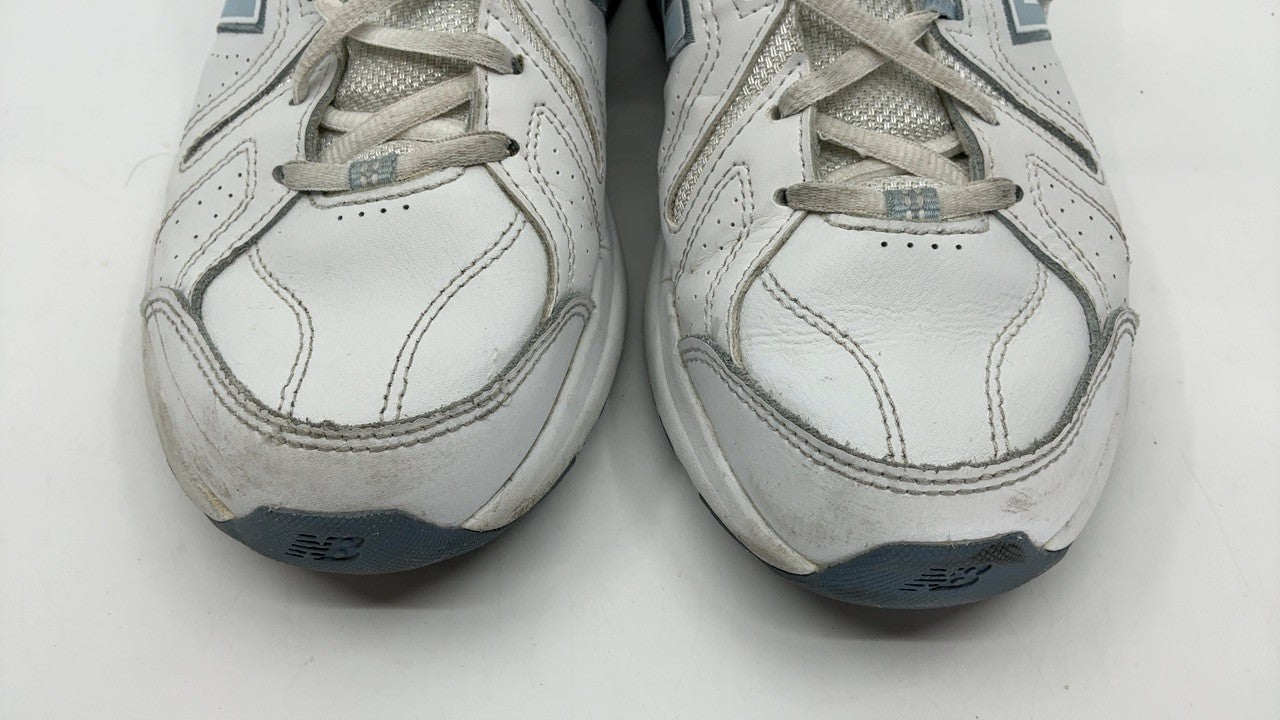 New Balance 608 V5 Women's Cross Trainer, White/Light Blue, Size 9 Wide