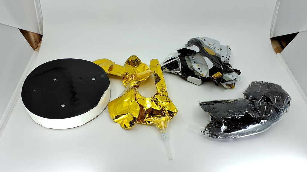 60th Birthday Balloon Centerpiece Black & Gold Mylar Decoration