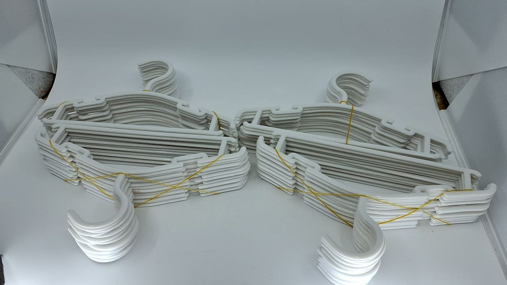 Plastic Baby Hangers 60 Pack White for Nursery Closet Organization