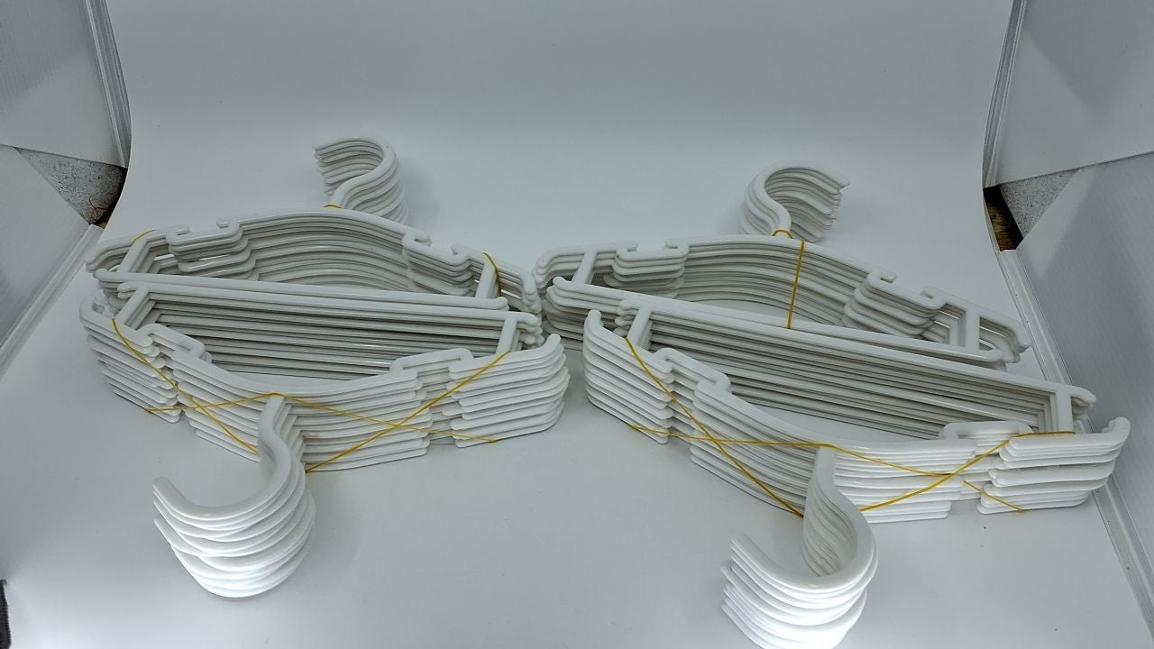 Plastic Baby Hangers 60 Pack White for Nursery Closet Organization