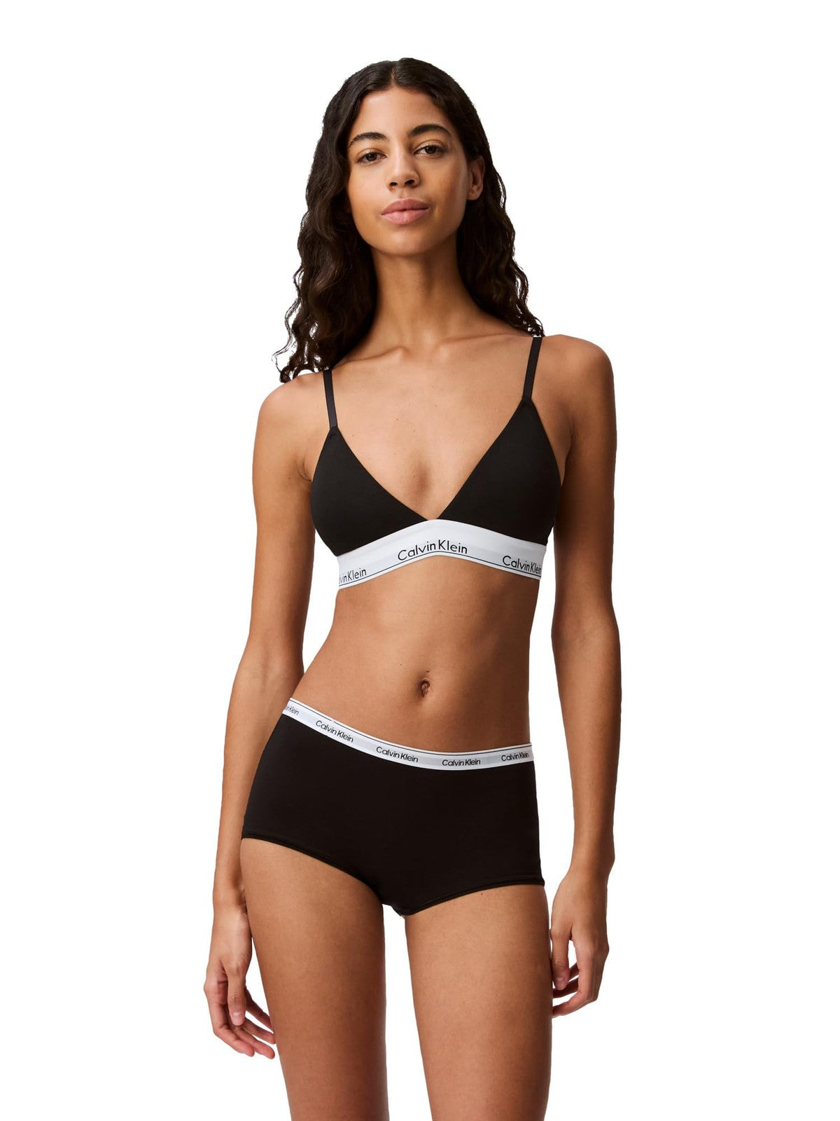 Calvin Klein Modern Cotton Lightly Lined Triangle Bralette Black