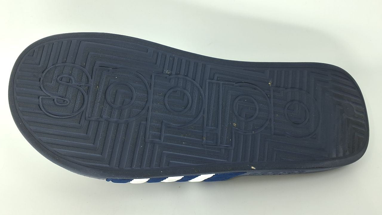adidas Dark Blue Adissage Slides Sandal, 11 Women/10 Men